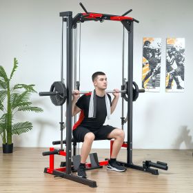 Smith Machine Power Rack with Pull Up Bar, Lat Pull Down System, Landmine, Squat Rack, Barbell Bar, for Home Gym Smith Machine Power Rack with Pull Up Bar, Lat Pull Down System, Landmine, Squat Rack, Barbell Bar, for Home Gym